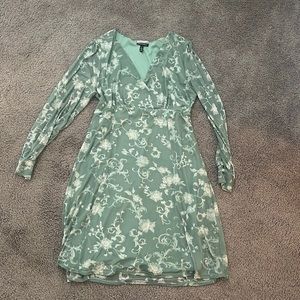 Large Mint Green Floral Dress
